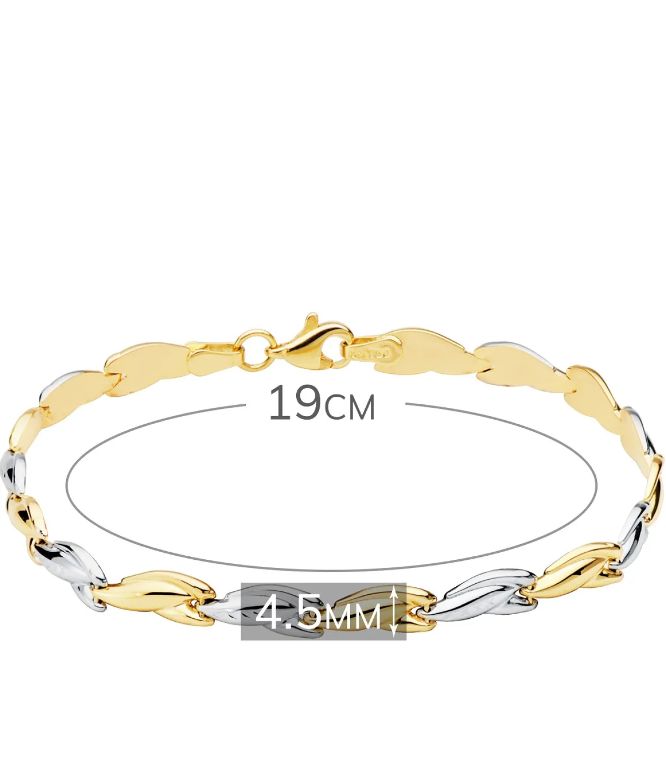 Pulsera Mujer Dakar Oro Bicolor 18K<Alda Joyeros Store