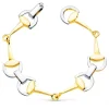 Pulsera Mujer Estribos Oro Bicolor 18K<Alda Joyeros Fashion