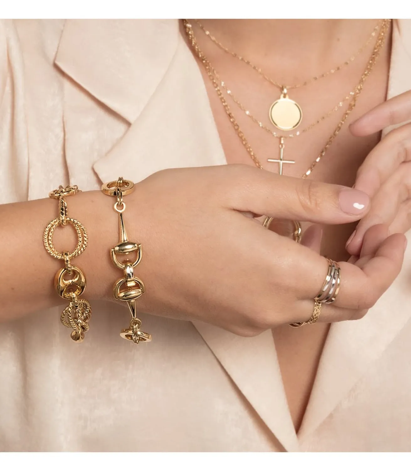 Pulsera Mujer Estribos Oro Amarillo 18K<Alda Joyeros Hot