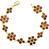 Pulsera Mujer Granate Oro Amarillo 18K<Alda Joyeros Outlet