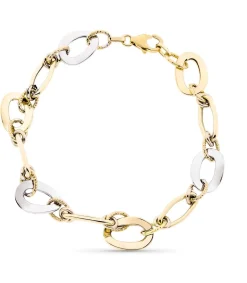 Pulsera Mujer Kassia Oro Bicolor 9K Eslabones<Alda Joyeros Outlet