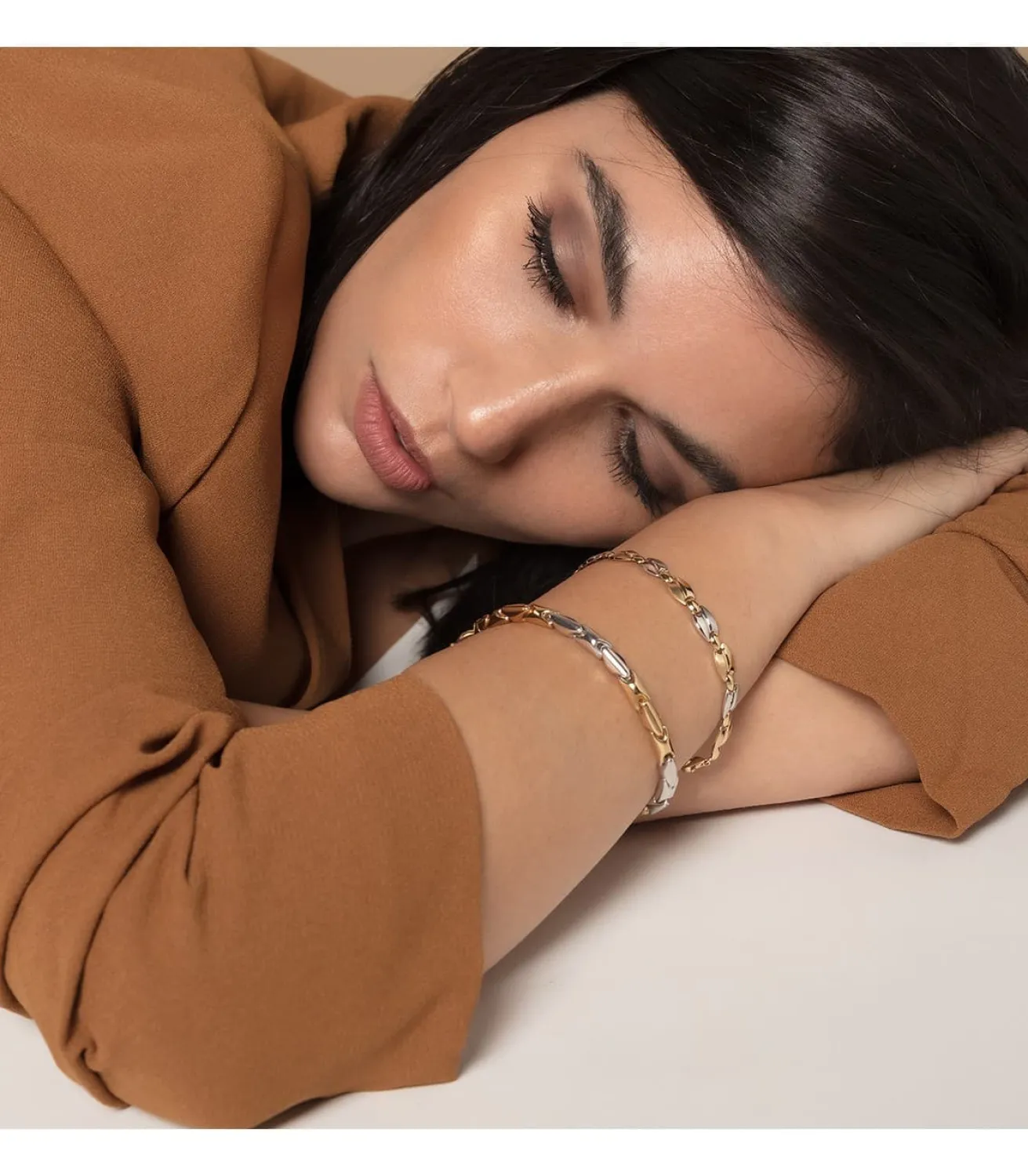 Pulsera Mujer Oro Bicolor 18K Zambia<Alda Joyeros Flash Sale