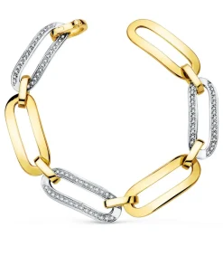 Pulsera Mujer Oro Bicolor 18K Chain<Alda Joyeros Cheap