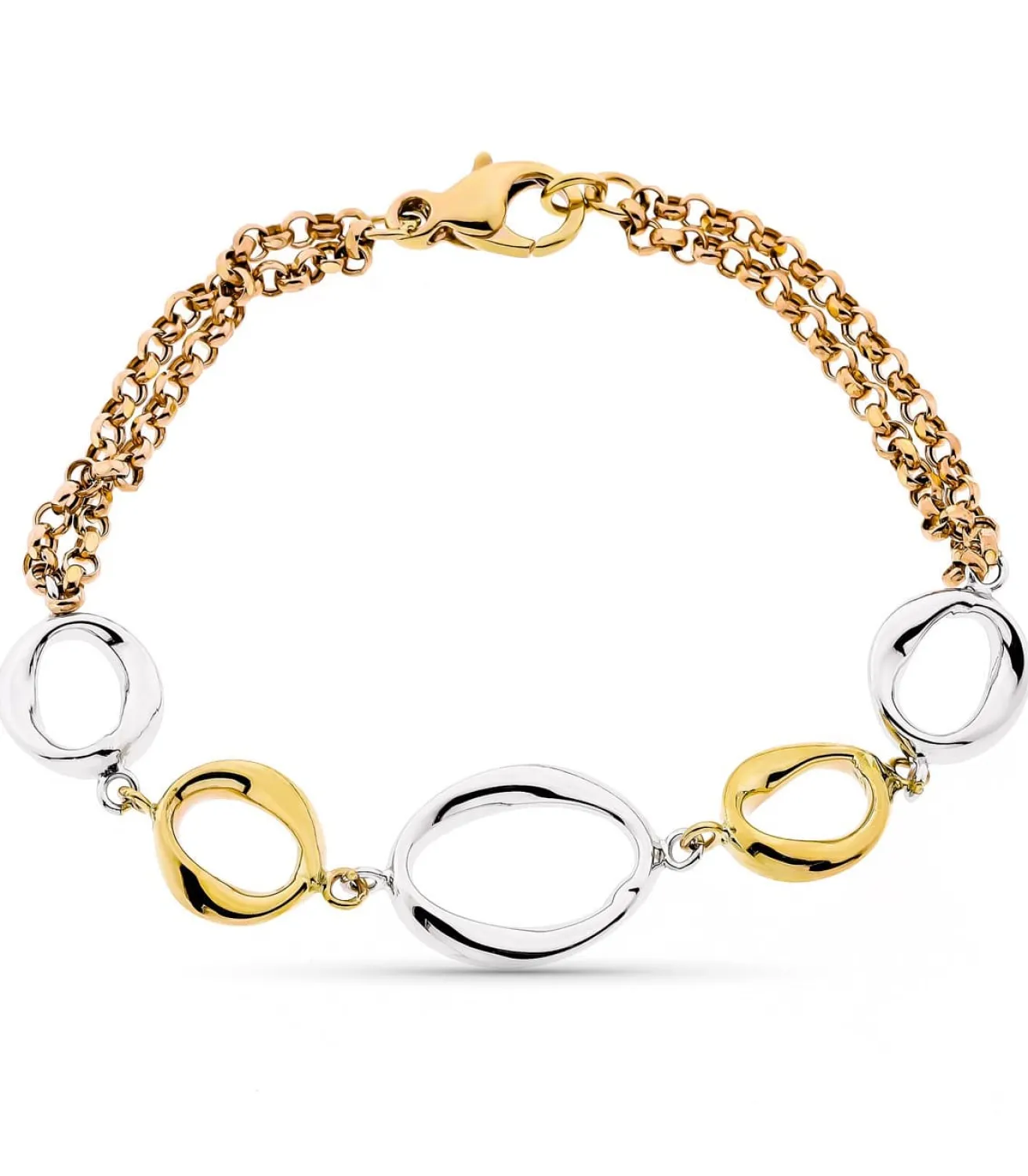 Pulsera Mujer Oro Tricolor 9K Rosalia<Alda Joyeros Best Sale