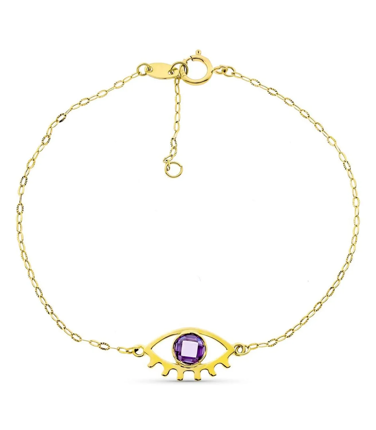 Pulsera Ojo Turco Oro Amarillo 18K Amatista<Alda Joyeros Store