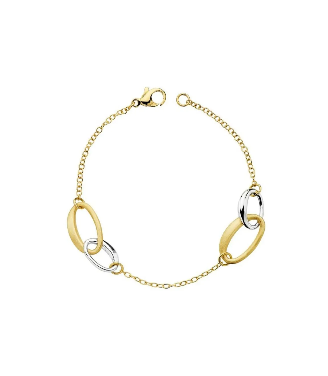 Pulsera Oro Bicolor 18K Alianzas Oval<Alda Joyeros Hot