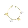 Pulsera Oro Bicolor 18K Charms Elefantes<Alda Joyeros Online