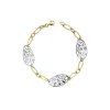 Pulsera Oro Bicolor 18K Hojas<Alda Joyeros Shop