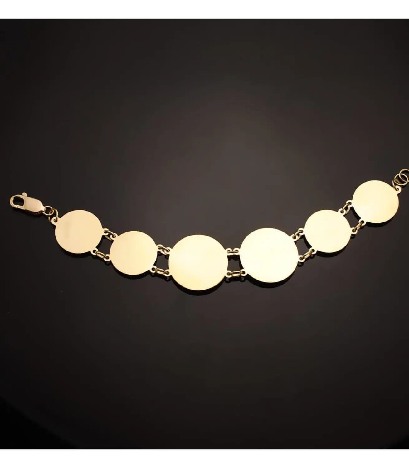 Pulsera Oro Bicolor 18K Medallas Medusa 20,5 Cm<Alda Joyeros Clearance