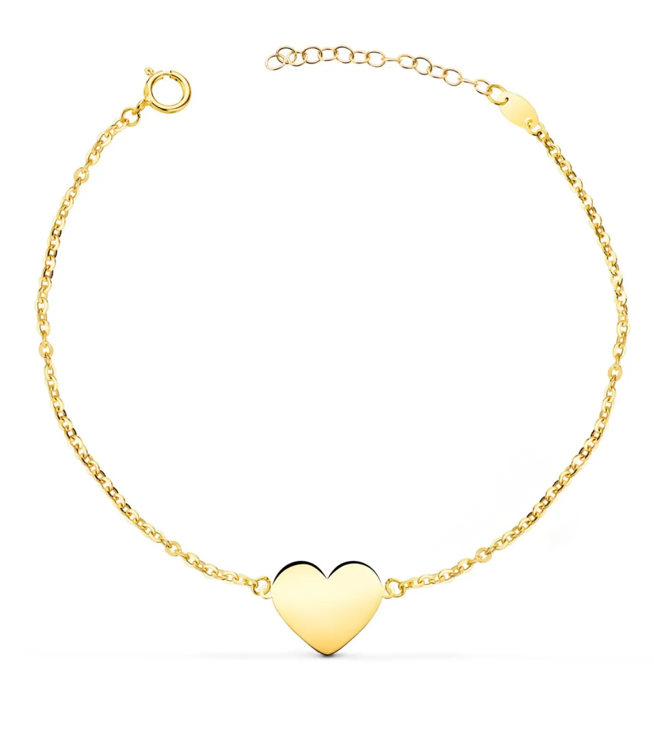 Pulsera Personalizada Corazon Oro Amarillo 18K<Alda Joyeros Store