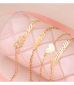Pulsera Personalizada Oro Amarillo 18K Nombre<Alda Joyeros Clearance