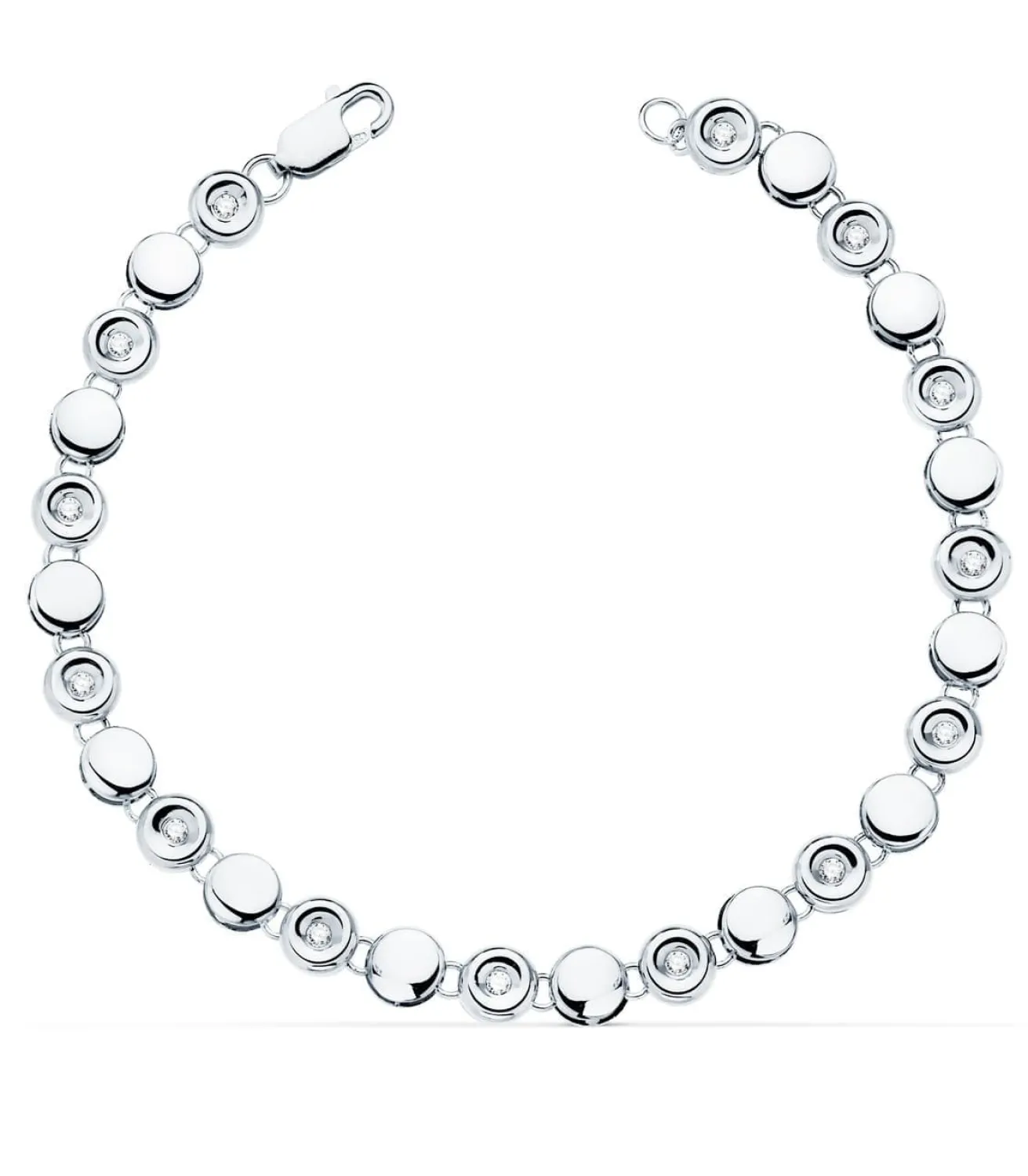 Pulsera Riviere Diamantes 0.240 Qts. Oro Blanco 18K<Alda Joyeros Best