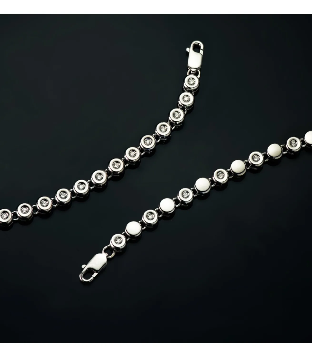 Pulsera Riviere Diamantes 0.240 Qts. Oro Blanco 18K<Alda Joyeros Best