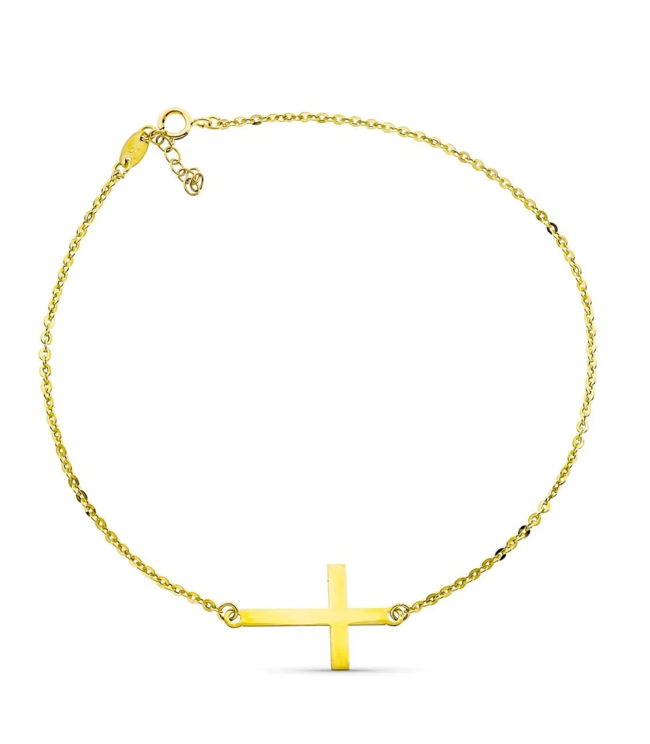 Pulsera Tobillera Oro 18K Cruz<Alda Joyeros Discount