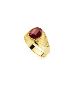 Sello Caballero Roberto Oro 18K Espinela Roja<Alda Joyeros Sale