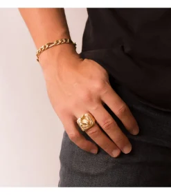 Sello De Hombre Serpiente Oro Amarillo 18K<Alda Joyeros New