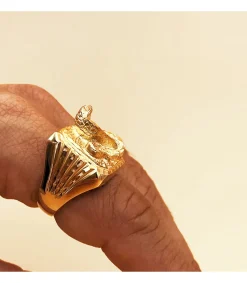 Sello De Hombre Serpiente Oro Amarillo 18K<Alda Joyeros New