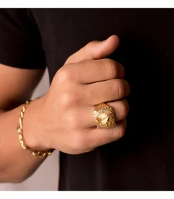 Sello De Hombre Serpiente Oro Amarillo 18K<Alda Joyeros New