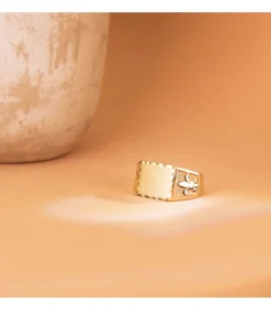 Sello De Oro Hombre Flor De Lis 18K<Alda Joyeros Online