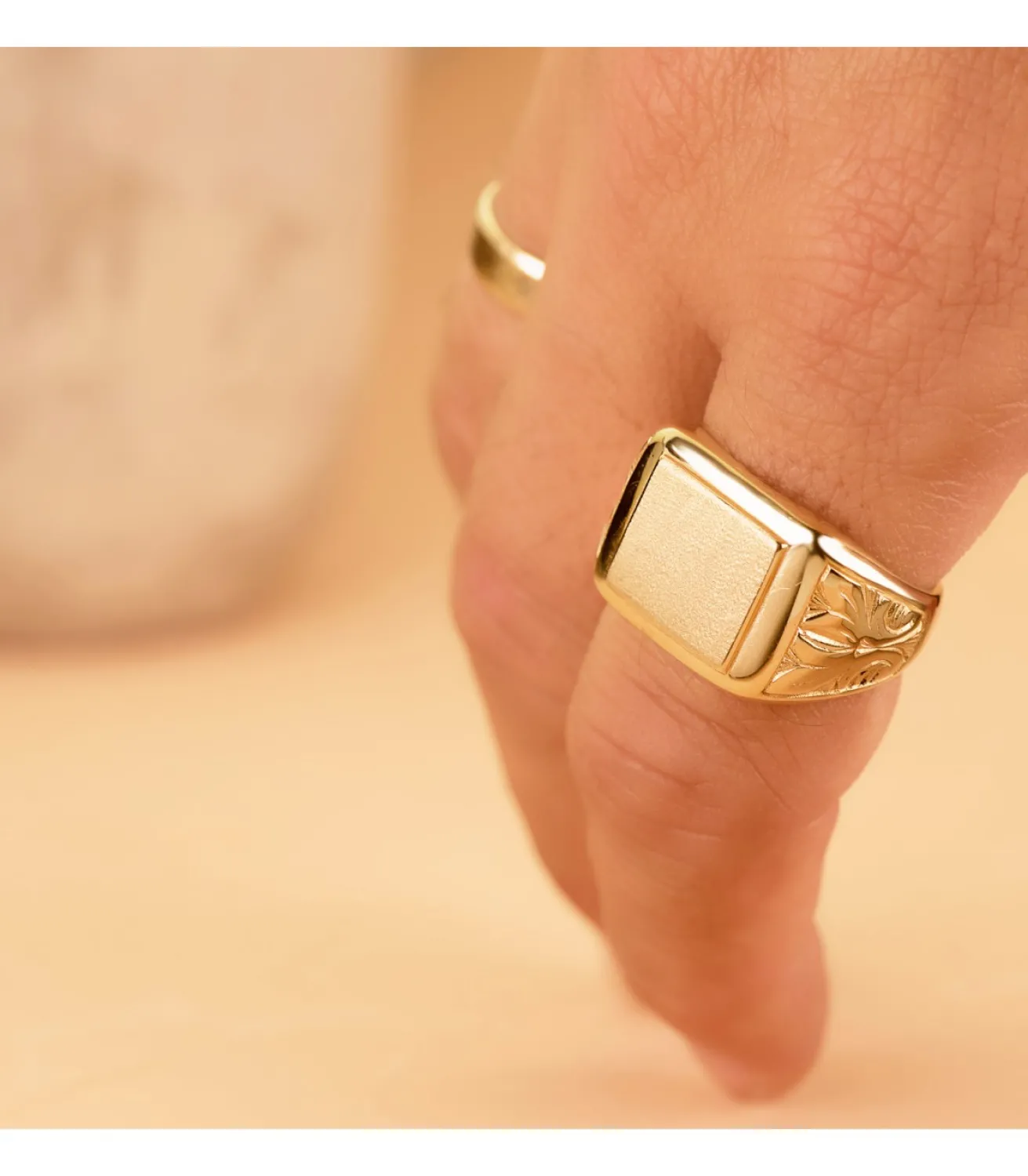 Sello Hombre Oro 18K Abraham Macizo<Alda Joyeros Best Sale