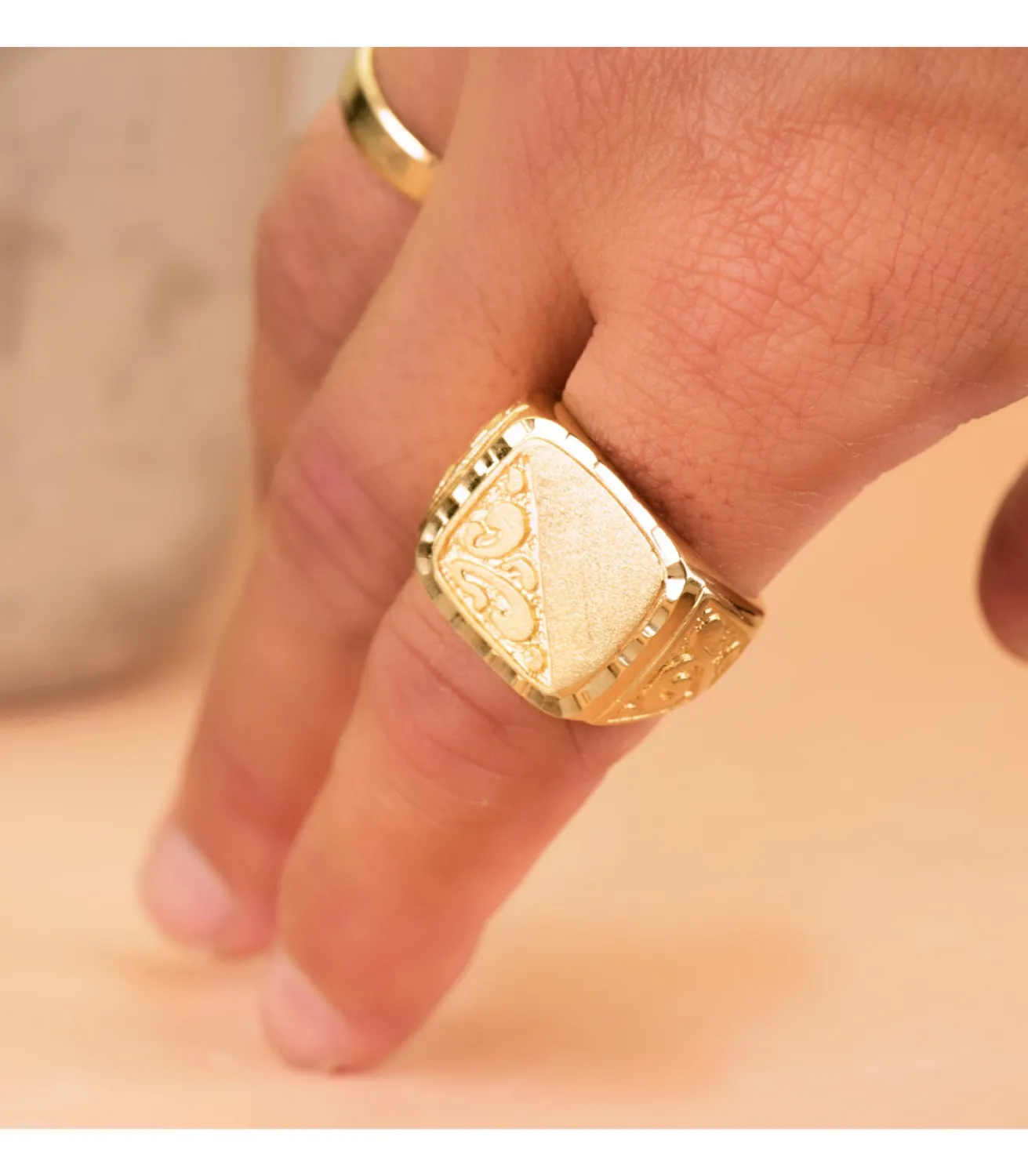 Sello Hombre Oro 18K Erik Macizo<Alda Joyeros Hot