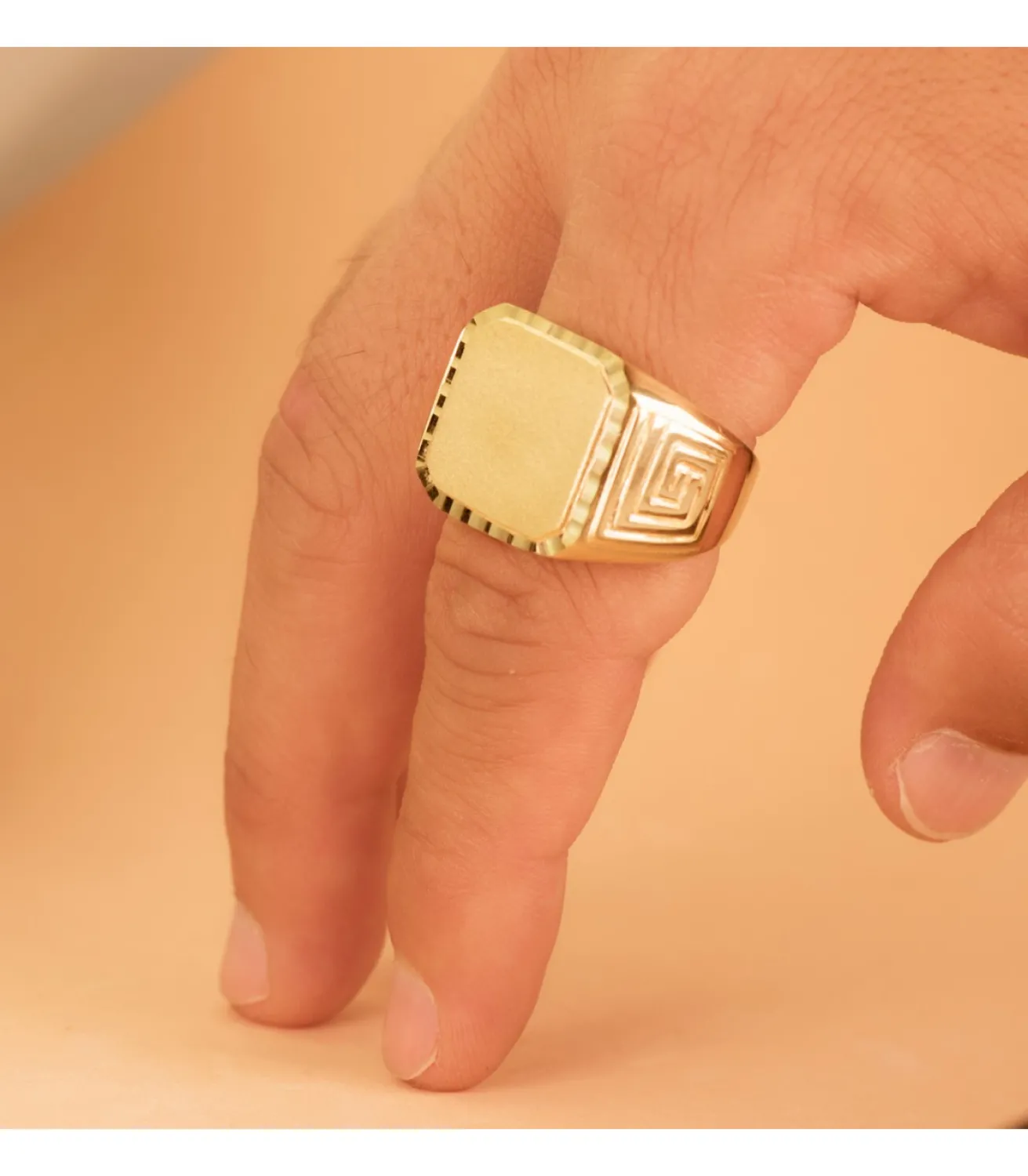 Sello Hombre Oro 18K Matias Macizo<Alda Joyeros Store
