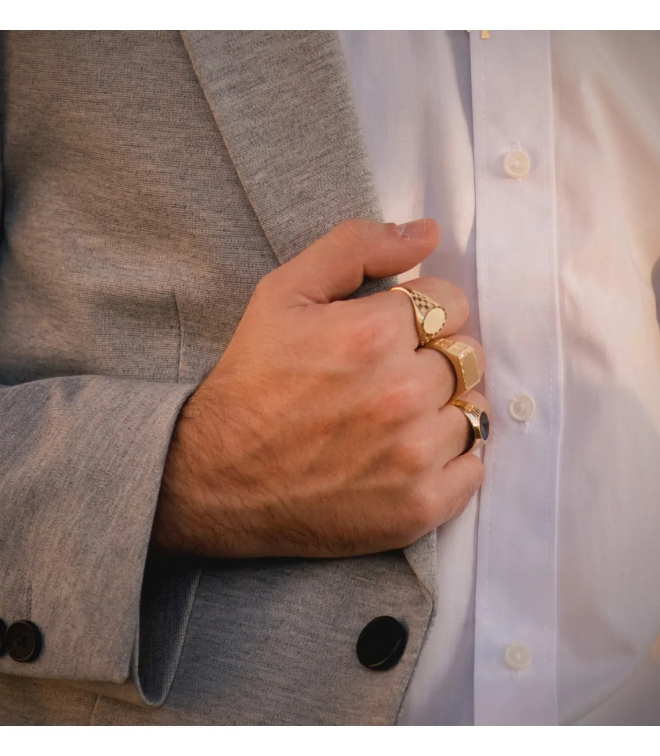 Sello Hombre Oro 18K Vincent Macizo<Alda Joyeros Best