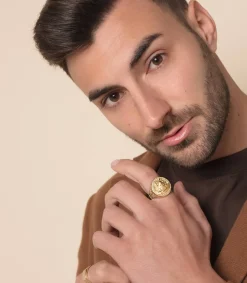 Sello Medusa Greca Oro Amarillo 18 K<Alda Joyeros Discount