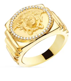 Sello Medusa Oro Amarillo 18K Circonitas<Alda Joyeros Clearance