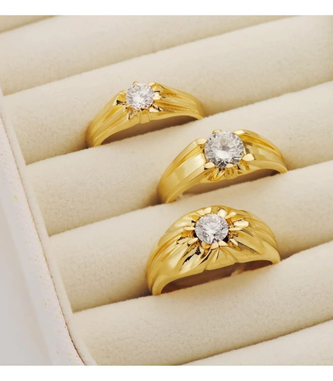 Solitario Hombre Tommy Amarillo Oro 18K<Alda Joyeros Flash Sale