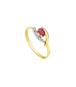 Sortija Juliette Rubi Oro Bicolor 18K<Alda Joyeros New
