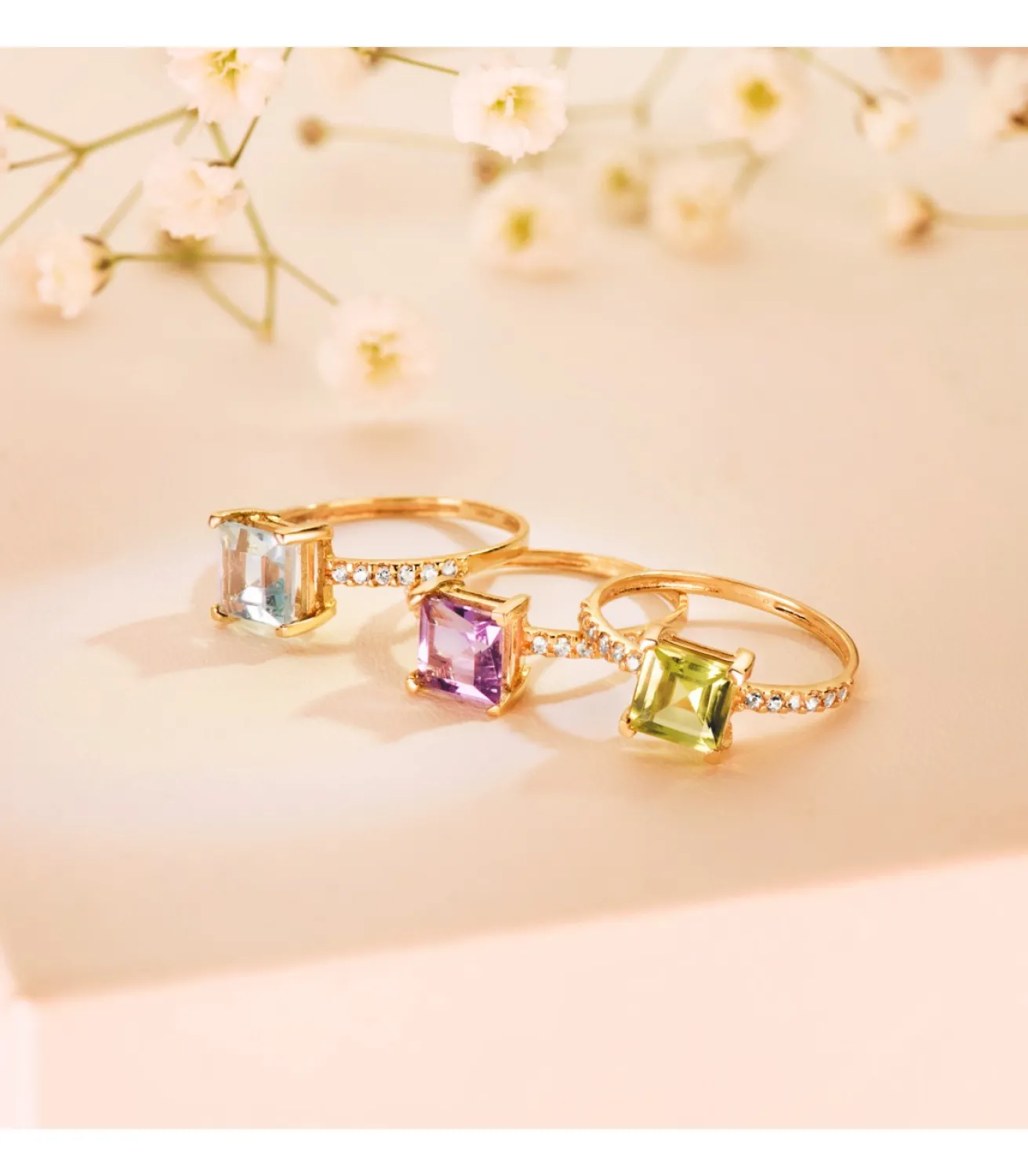 Sortija Mineral Oro Amarillo 18K Topacio Azul<Alda Joyeros Online