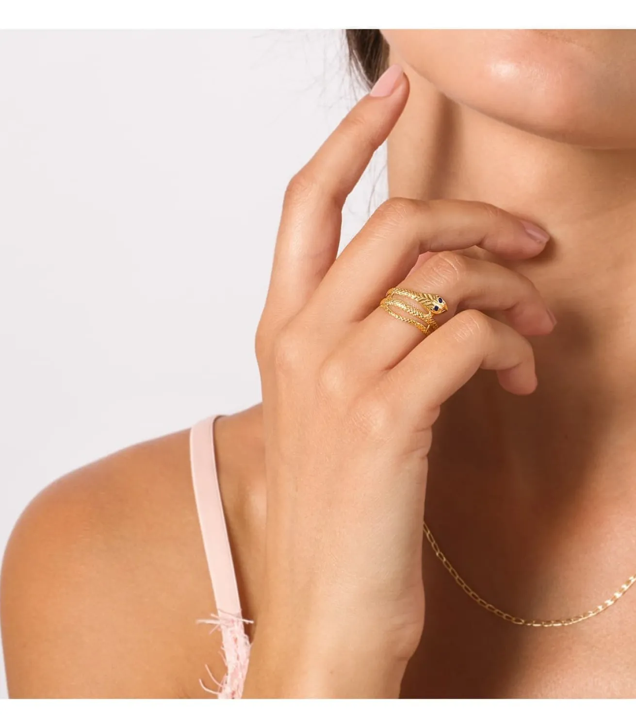Sortija Mujer Serpiente Oro Amarillo 18K Zafiro<Alda Joyeros Outlet