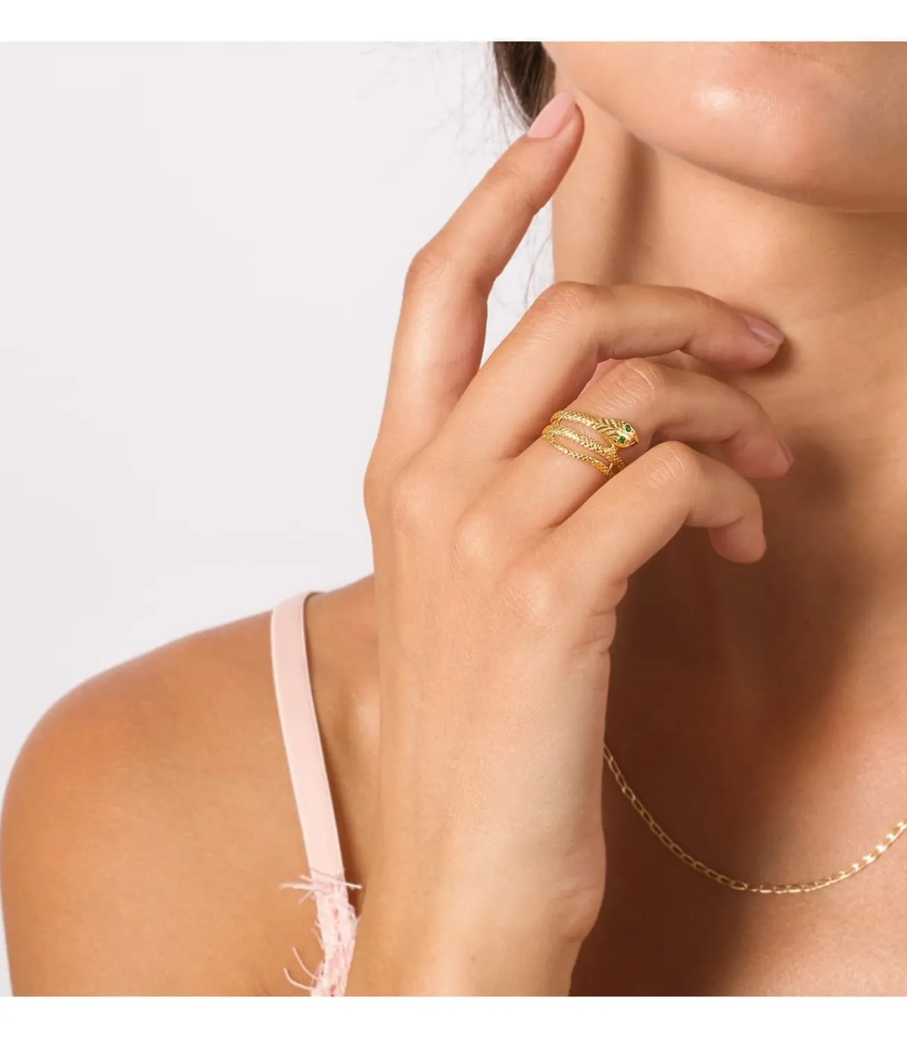 Sortija Mujer Serpiente Oro Amarillo 18K Esmeralda<Alda Joyeros Discount