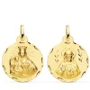 V. Carmen Y C. Jesus Oro 18K Escapulario Tallado 22Mm<Alda Joyeros Shop