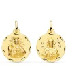 V. Carmen Y C. Jesus Oro 18K Escapulario Tallado 20Mm<Alda Joyeros Online