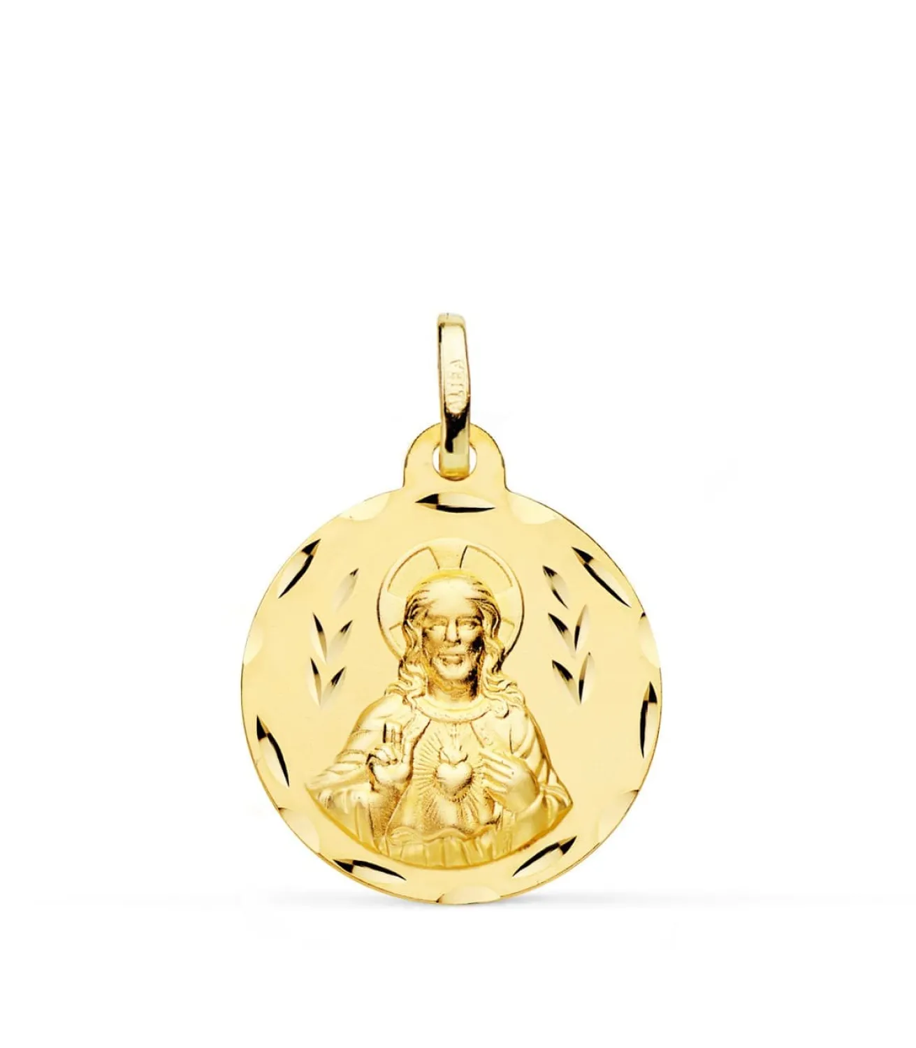 V. Carmen Y C. Jesus Oro 18K Escapulario Tallado 20Mm<Alda Joyeros Online