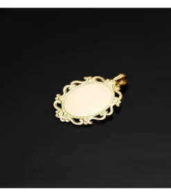Virgen Niña Cerco Oro Amarillo 18K 23Mm Rezo<Alda Joyeros Flash Sale